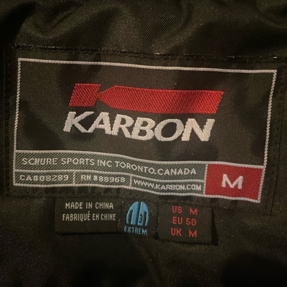 KARBON SKI JACKET Men’s Size M Black & Gray Insulated EUC - Picture 10 of 11